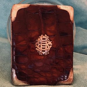 Special ALLIGATOR Wallet Magnificent SILVER TRIM